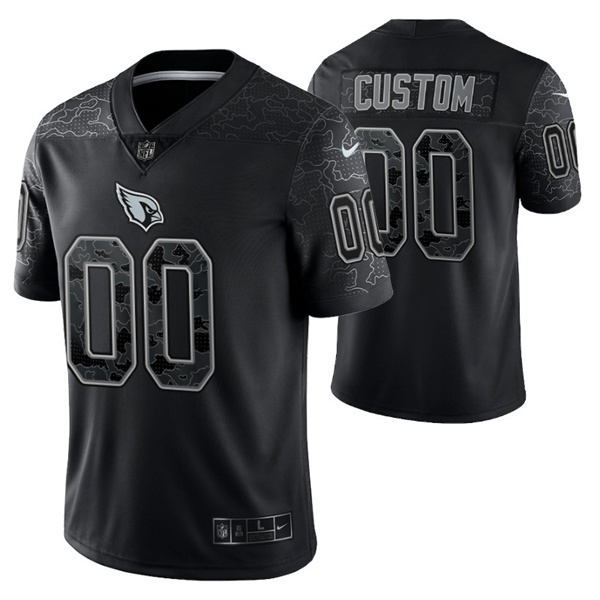 Arizona Cardinals ACTIVE PLAYER Custom Black Reflective Stitched Football Jersey