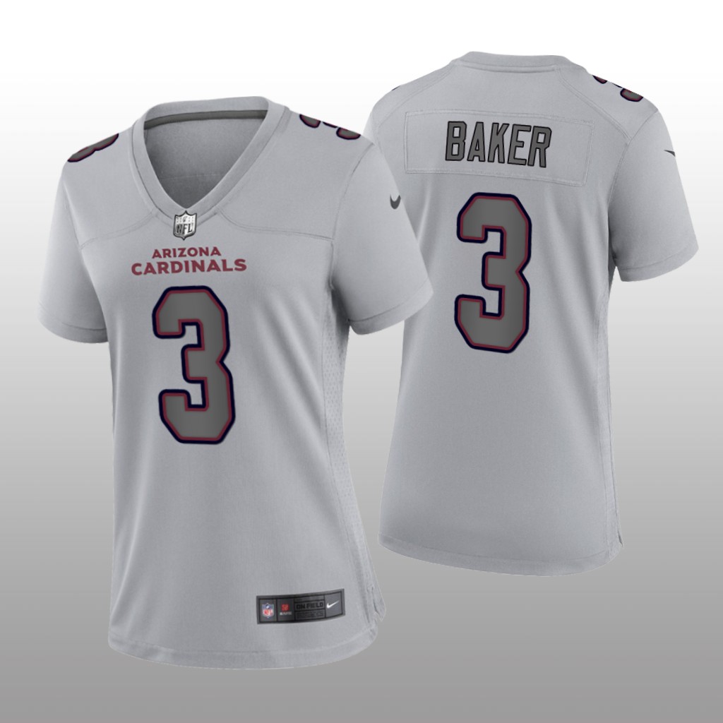 Arizona Cardinals Budda Baker Gray Jersey Atmosphere Fashion Game - Women's
