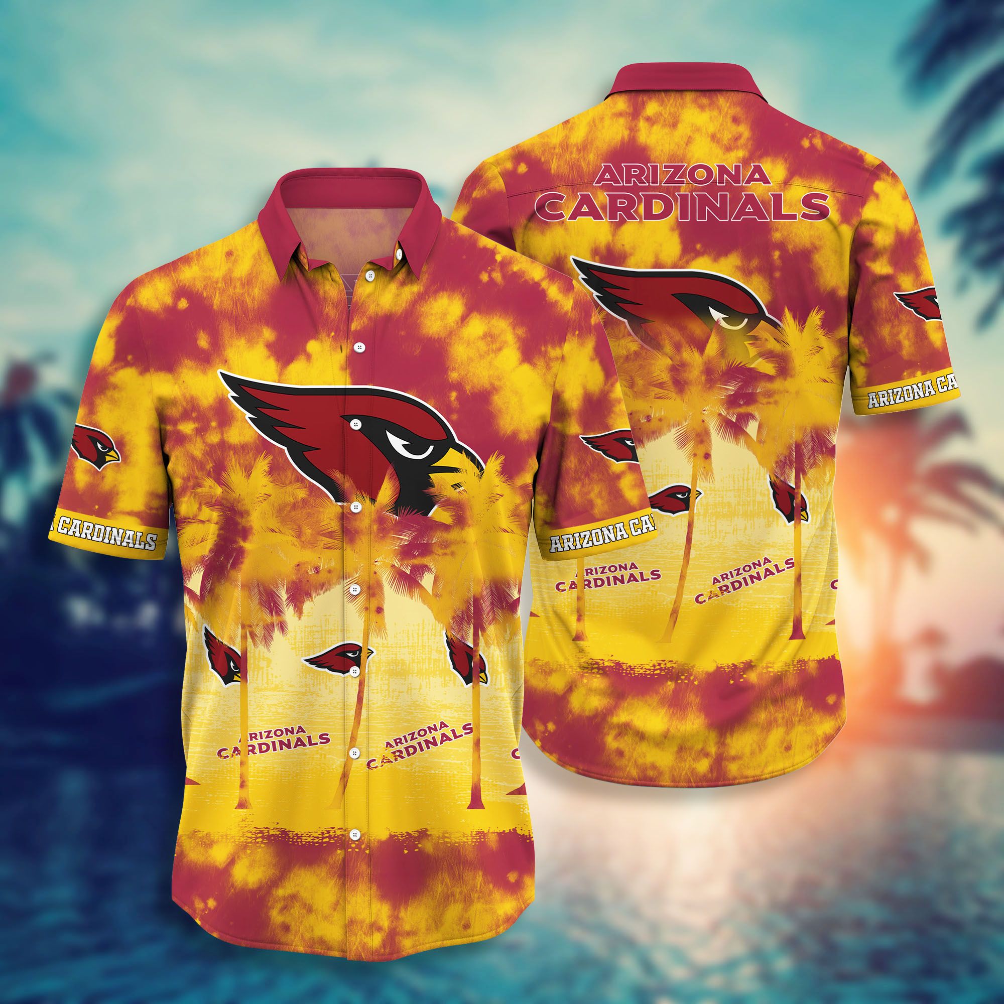 Arizona Cardinals Coconut Trees Hawaiian Shirt