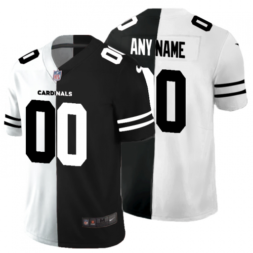Arizona Cardinals Custom Men’s Black V White Peace Split Vapor Untouchable NFL Jersey