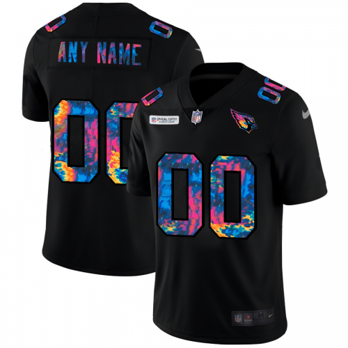 Arizona Cardinals Custom Men’s Multi-Color Black 2020 NFL Crucial Catch Vapor Untouchable Jersey