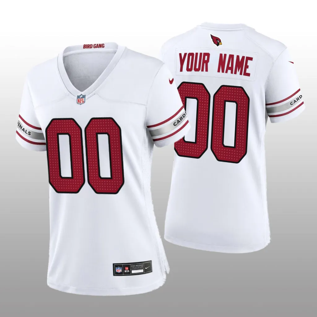 Arizona Cardinals Custom White Jersey Game - Women's