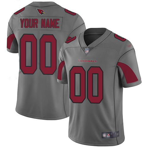 Arizona Cardinals Customized Silver Men’s Stitched NFL Inverted Legend Jersey