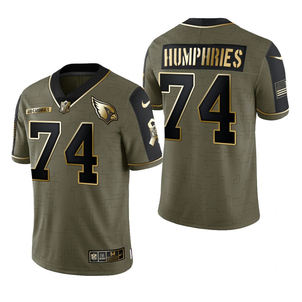 Arizona Cardinals D.J. Humphries Olive Gold Limited Jersey 2021 Salute To Service - Men's