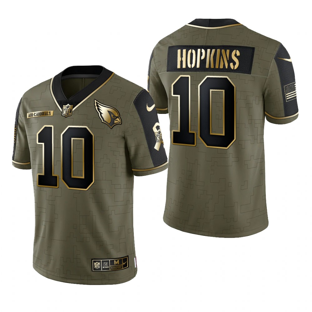Arizona Cardinals DeAndre Hopkins Olive Gold Limited Jersey 2021 Salute To Service - Men's