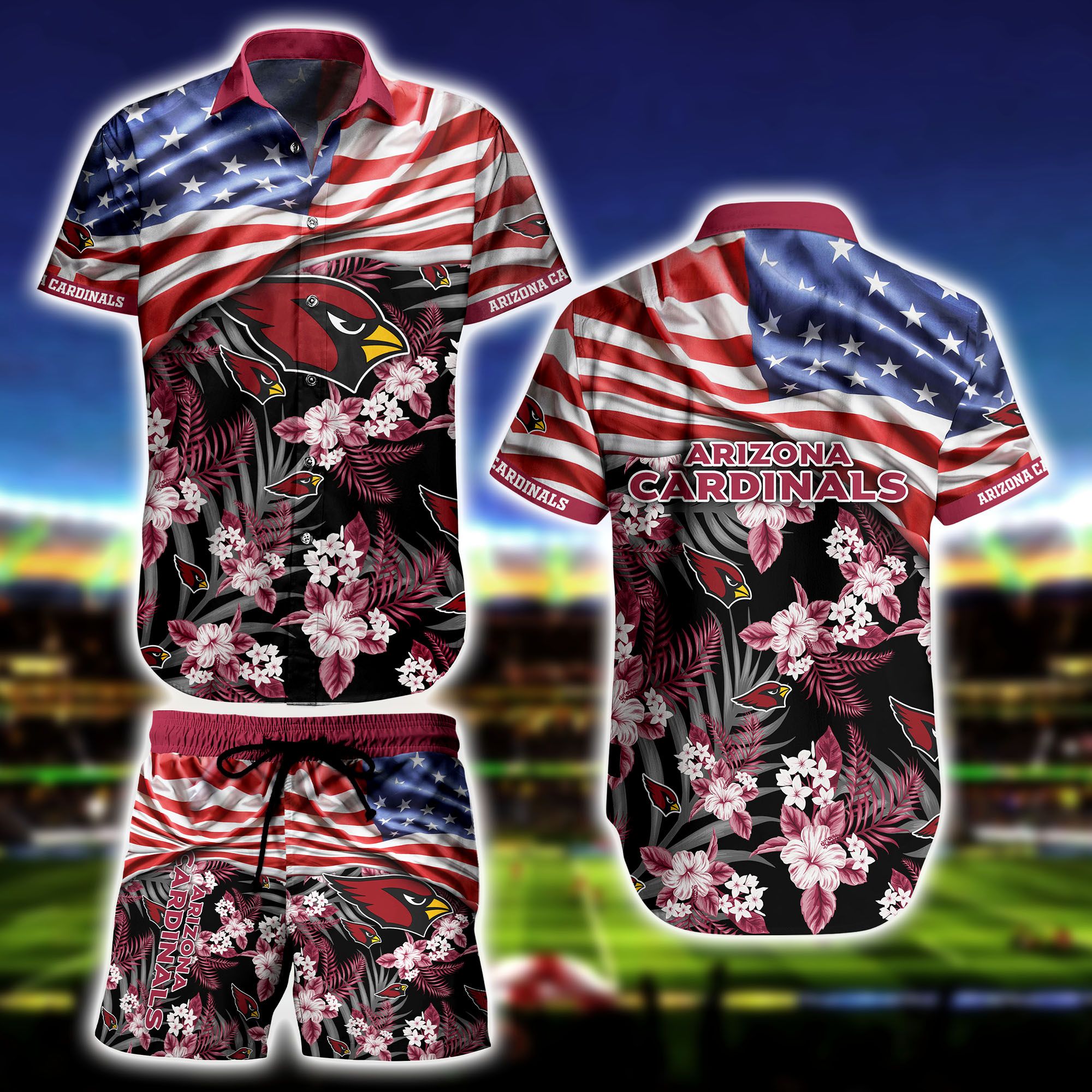 Arizona Cardinals Flag Hawaiian Shirt
