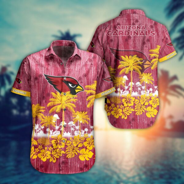 Arizona Cardinals Flower and Coconut Summer Hawaiian Shirt