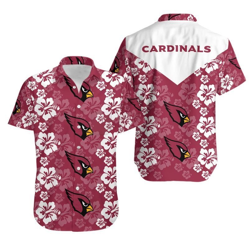 Arizona Cardinals Flowers Hawaiian Shirt