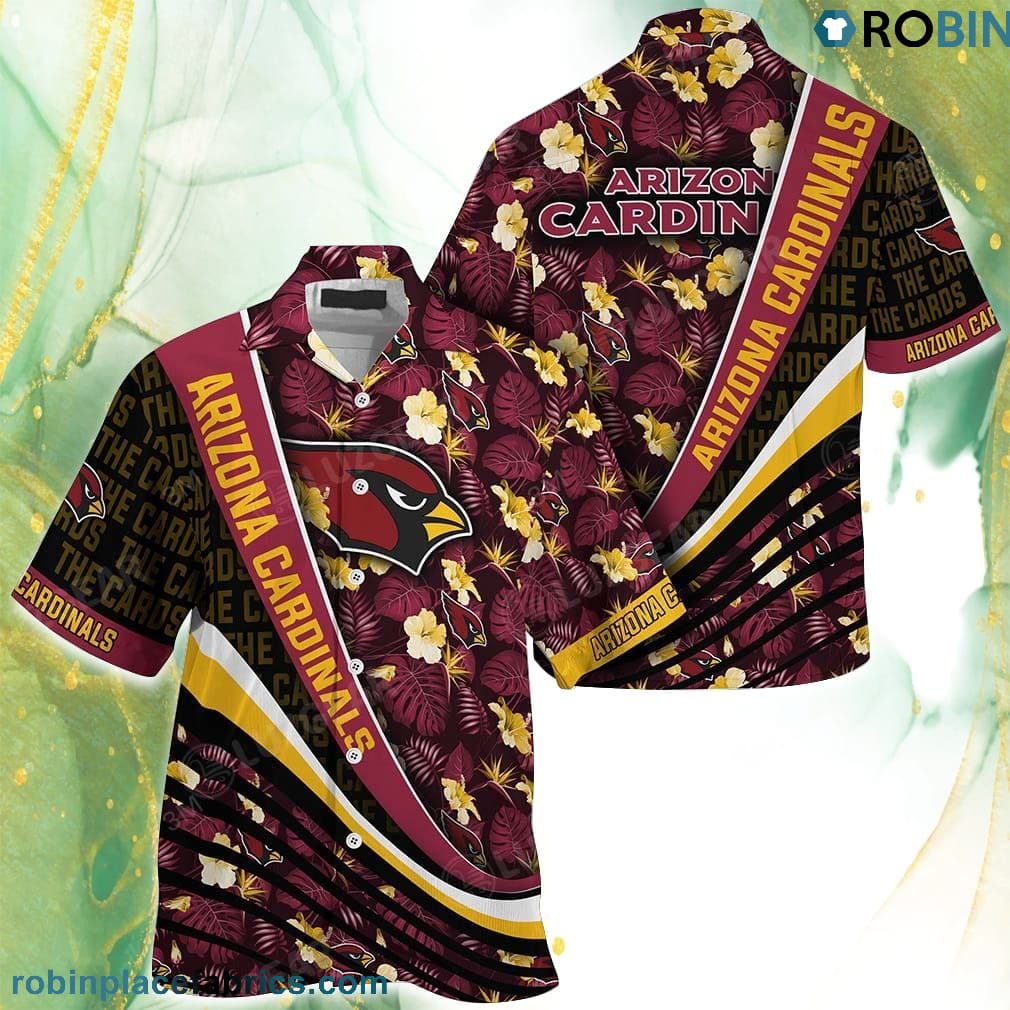 Arizona Cardinals Football With Flower Pattern Hawaiian Shirt