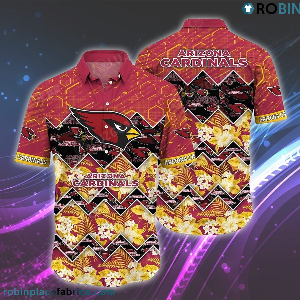 Arizona Cardinals Graphic Patterns Hawaiian Shirt