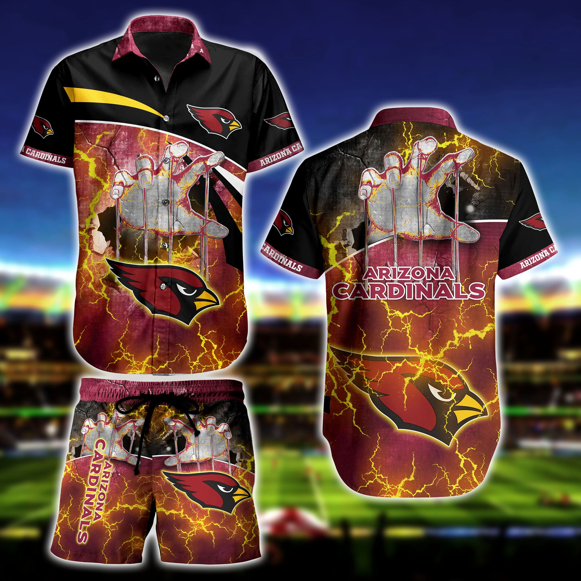Arizona Cardinals Hand Hawaiian Shirt