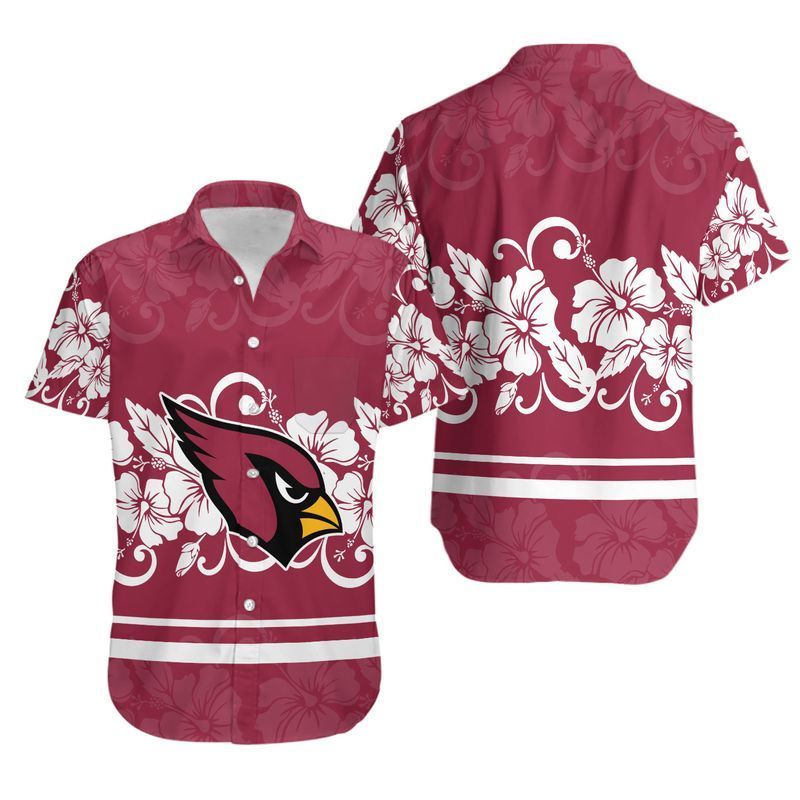 Arizona Cardinals Hibiscus Flowers Hawaiian Shirt