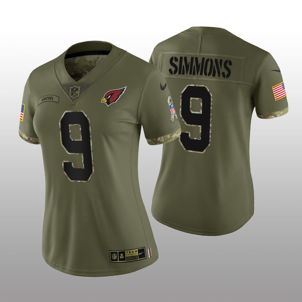 Arizona Cardinals Isaiah Simmons Olive Limited Jersey 2022 Salute To Service - Women's