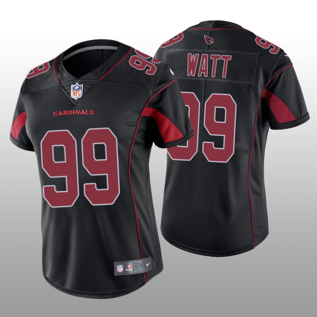 Arizona Cardinals J.J. Watt Black Jersey Color Rush Limited - Women's