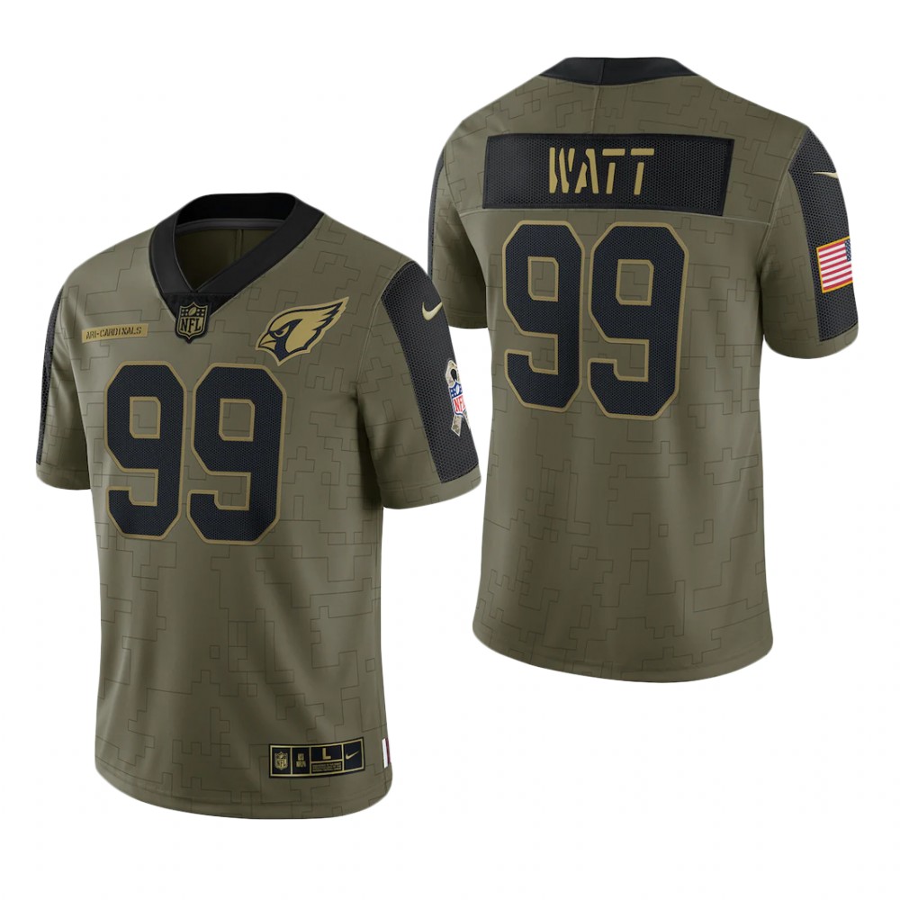 Arizona Cardinals J.J. Watt Olive Limited Jersey 2021 Salute To Service – Men’s