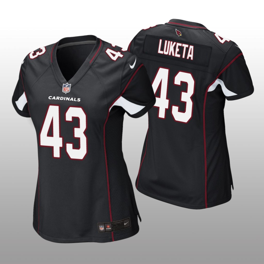 Arizona Cardinals Jesse Luketa Black Jersey Game - Women's