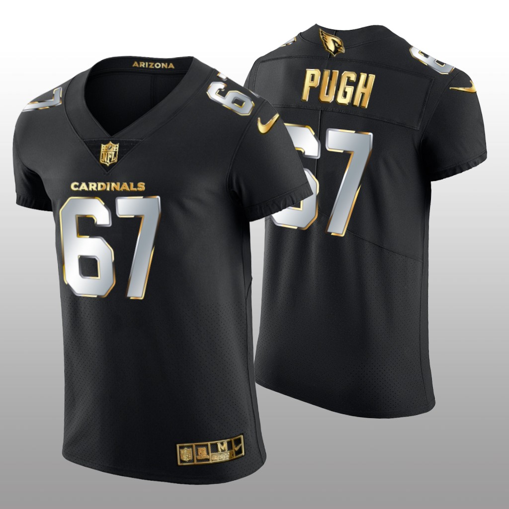 Arizona Cardinals Justin Pugh Black Elite Jersey Golden Edition Men's