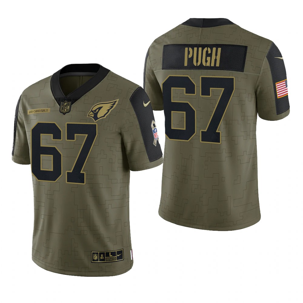 Arizona Cardinals Justin Pugh Olive Limited Jersey 2021 Salute To Service - Men's
