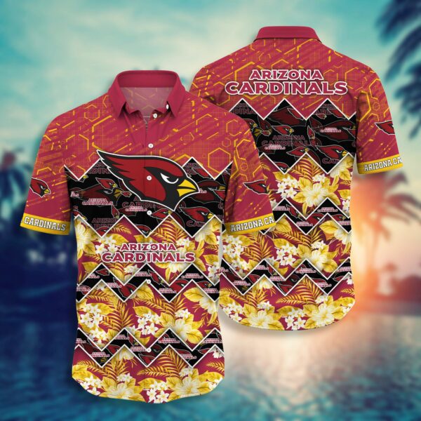 Arizona Cardinals Logo Floral Summer Hawaiian Shirt