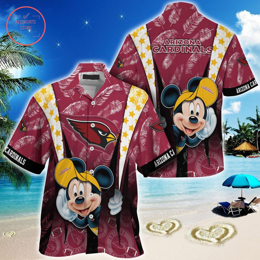 Arizona Cardinals Mickey Mouse Ball Hawaiian Shirt