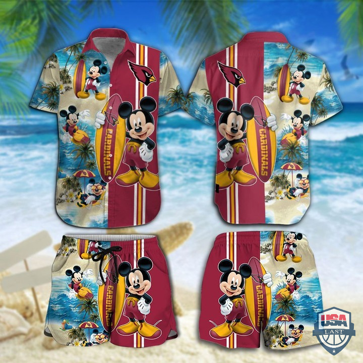 Arizona Cardinals Mickey Mouse Hawaiian Shirt