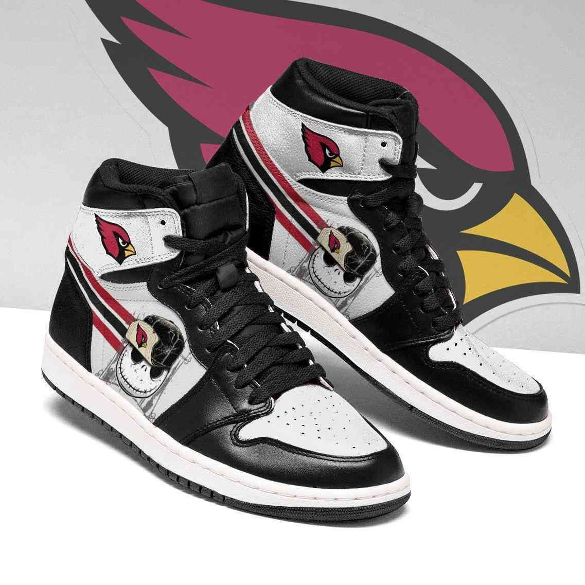 Arizona Cardinals Nfl Football Jack Skellington Air Sneakers Sneakers Sport Sneakers High Top Air Jordan Sneaker, Air Jordan Hightop