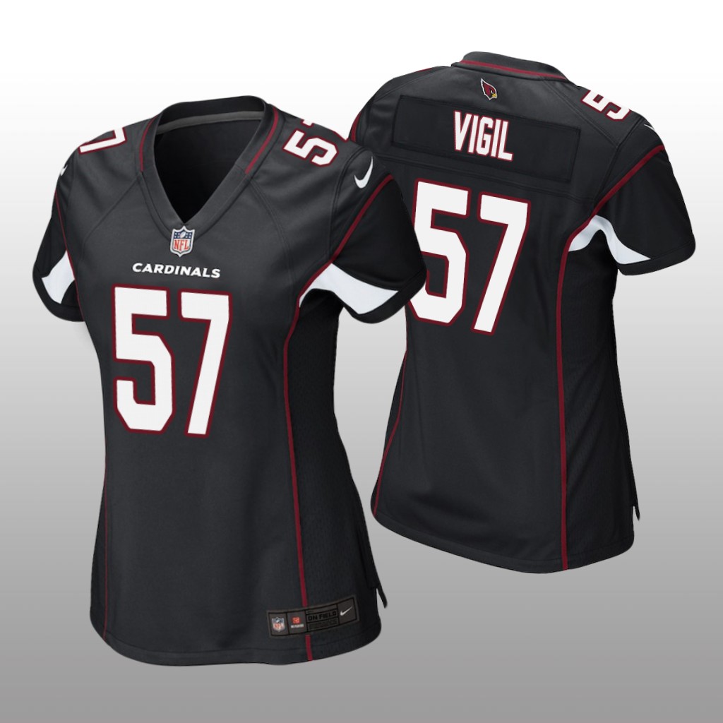 Arizona Cardinals Nick Vigil Black Jersey Game - Women's