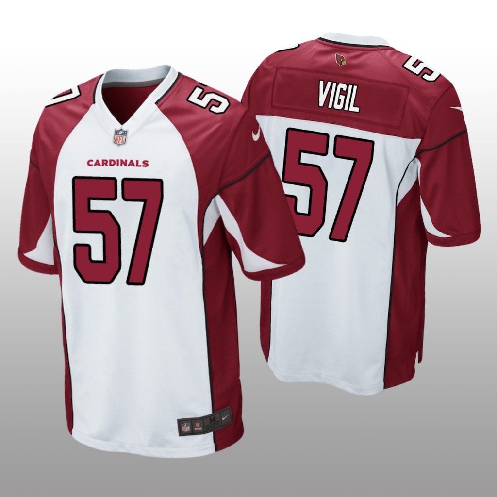 Arizona Cardinals Nick Vigil White Jersey Game - Men's