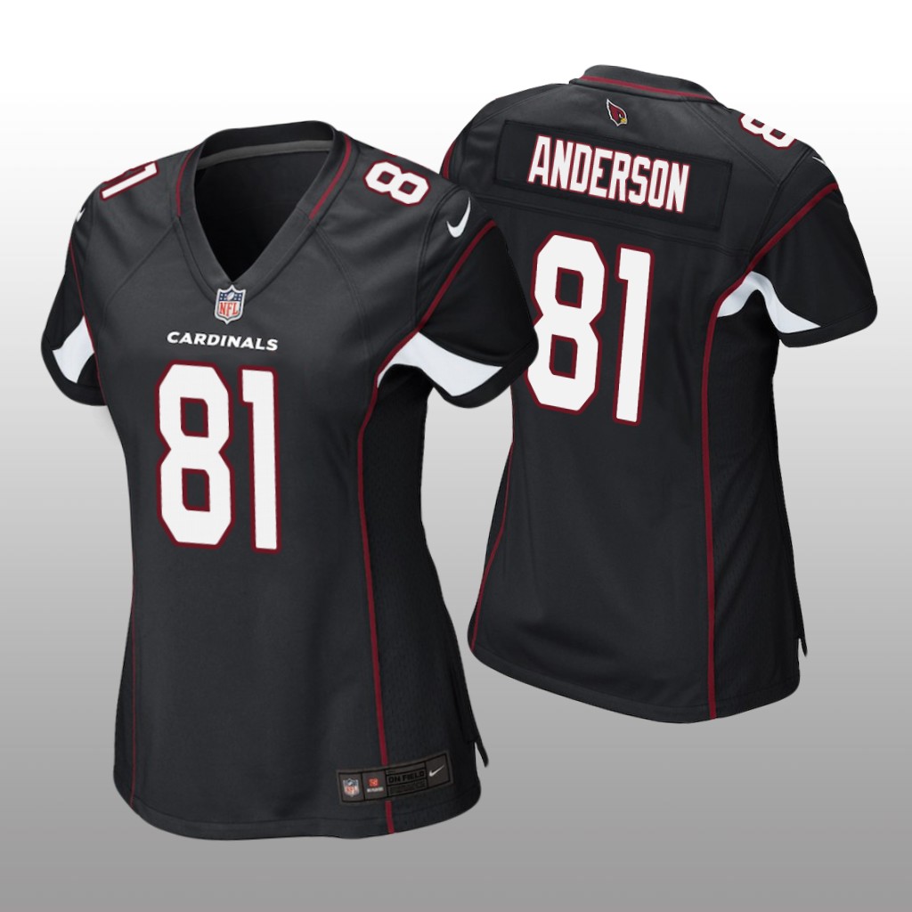 Arizona Cardinals Robby Anderson Black Jersey Game - Women's