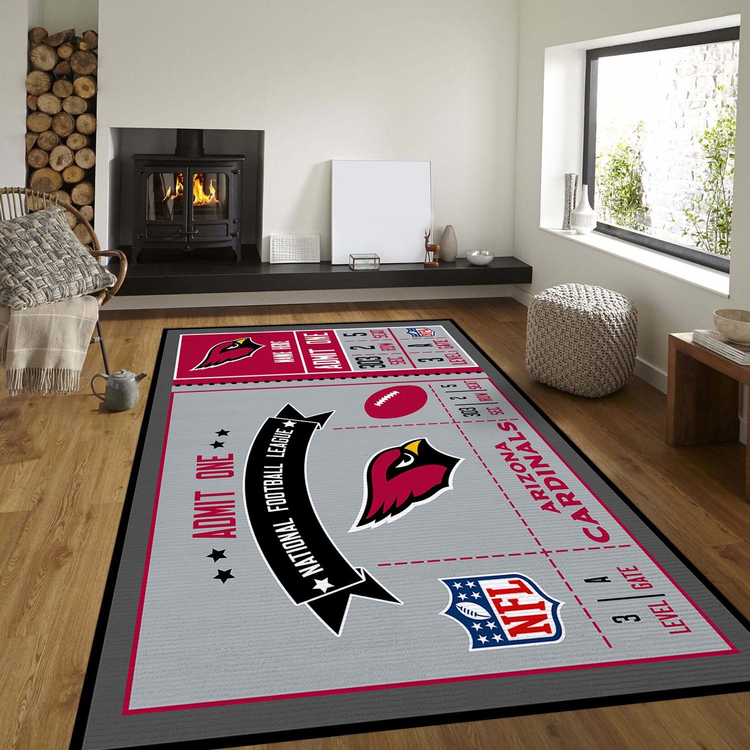 Arizona Cardinals Sport Rectangle Rug – Custom Size And Printing