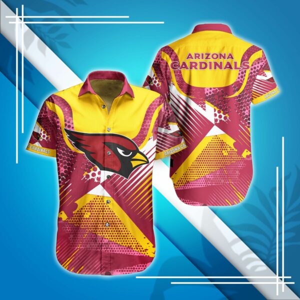 Arizona Cardinals Yellow and Red1 Hawaiian Shirt