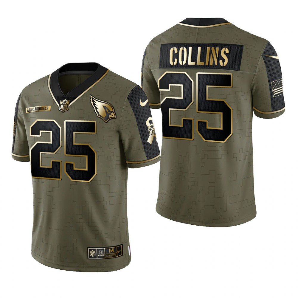 Arizona Cardinals Zaven Collins Olive Gold Limited Jersey 2021 Salute To Service - Men's