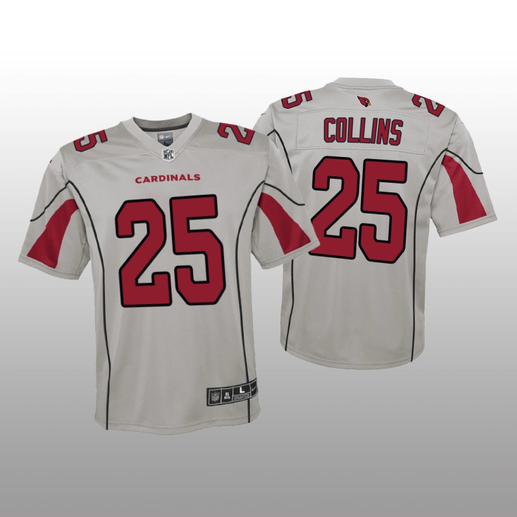 Arizona Cardinals Zaven Collins Silver Jersey Inverted Game - Youth