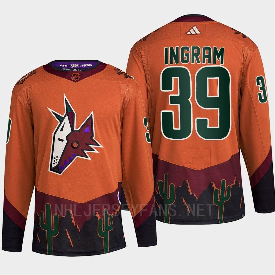 Arizona Coyotes 2022 Reverse Retro 2.0 Connor Ingram 39 Orange Primegreen Stitched Jersey Men’s