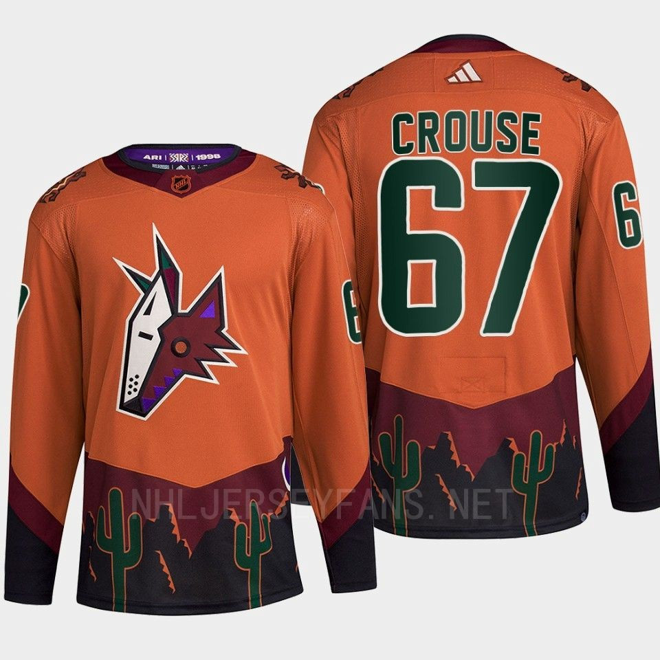 Arizona Coyotes 2022 Reverse Retro 2.0 Lawson Crouse 67 Orange Primegreen Stitched Jersey Men’s