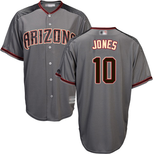 Arizona Diamondbacks #10 Adam Jones Gray Road Stitched Youth MLB Jersey Youth
