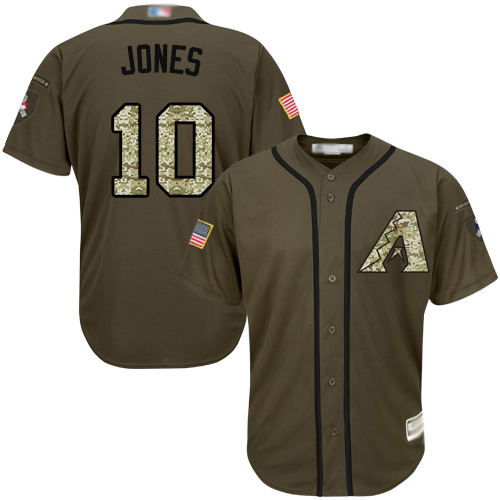 Arizona Diamondbacks #10 Adam Jones Green Salute to Service Stitched Youth MLB Jersey Youth