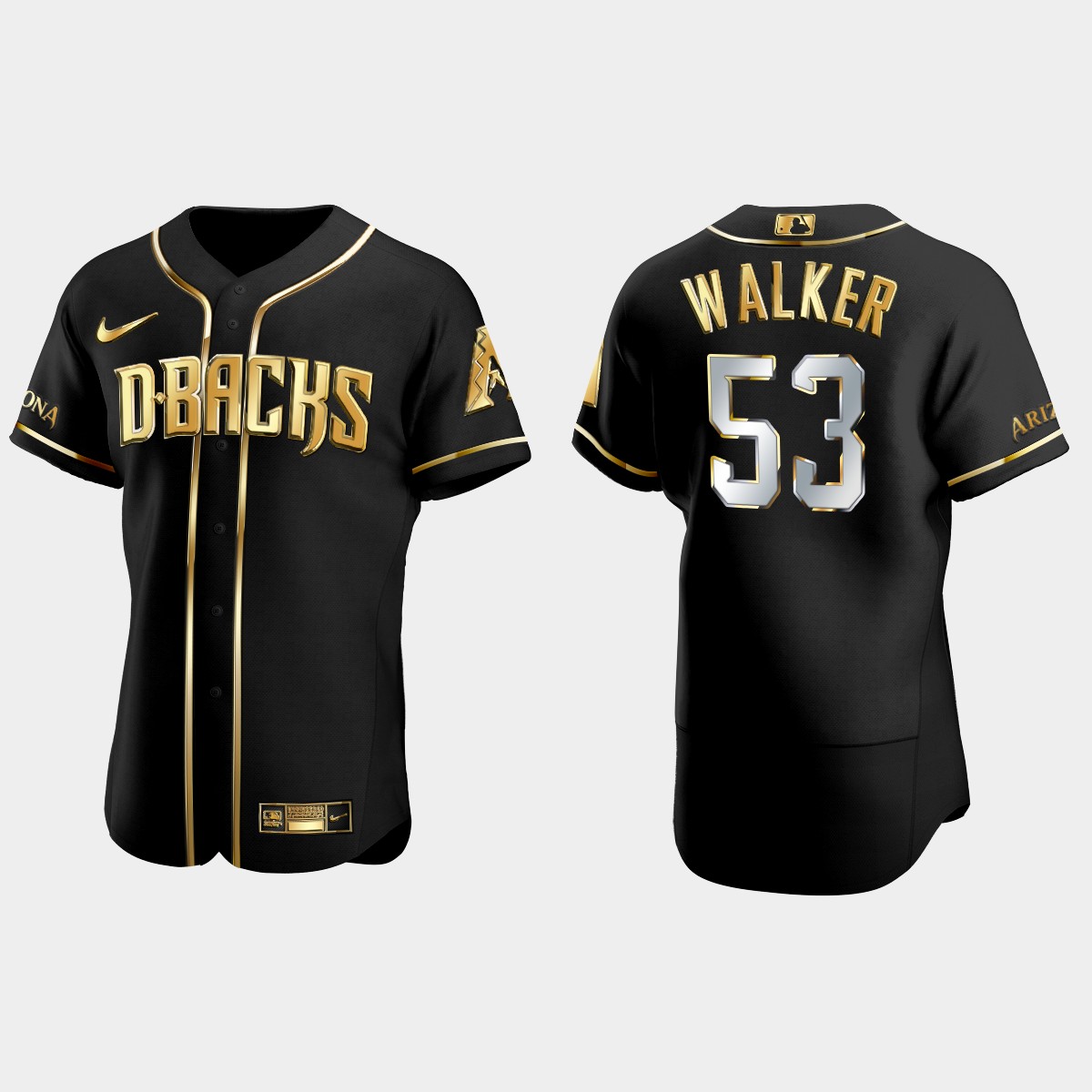 Arizona Diamondbacks #53 Christian Walker Gold Edition Jersey – Black