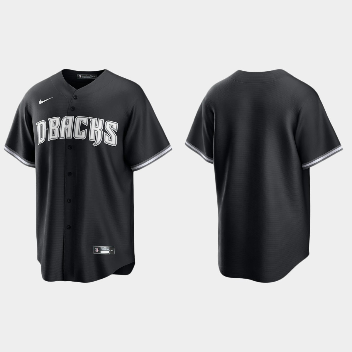 Arizona Diamondbacks 2021 All Black Fashion Jersey – Black White