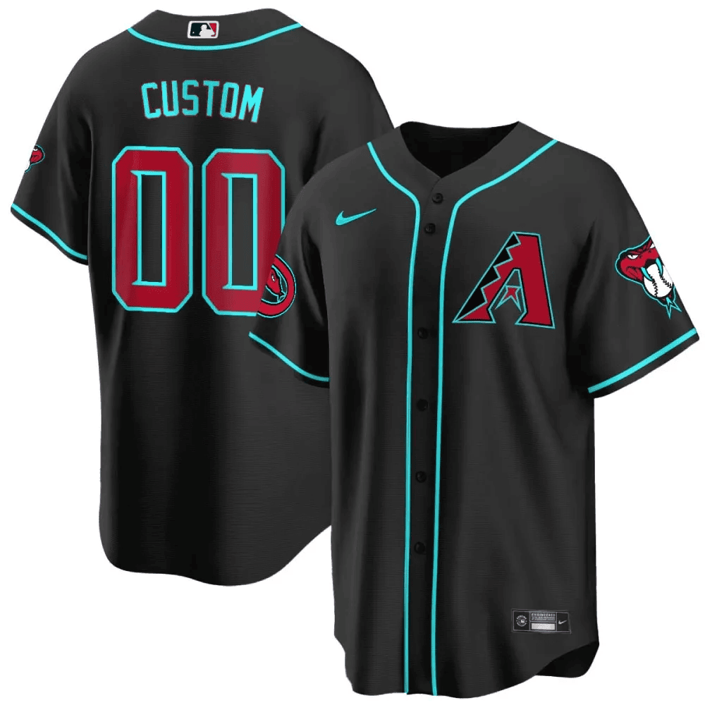 Arizona Diamondbacks 2024 Cool Base Custom Black Alternate Jersey - All Stitched