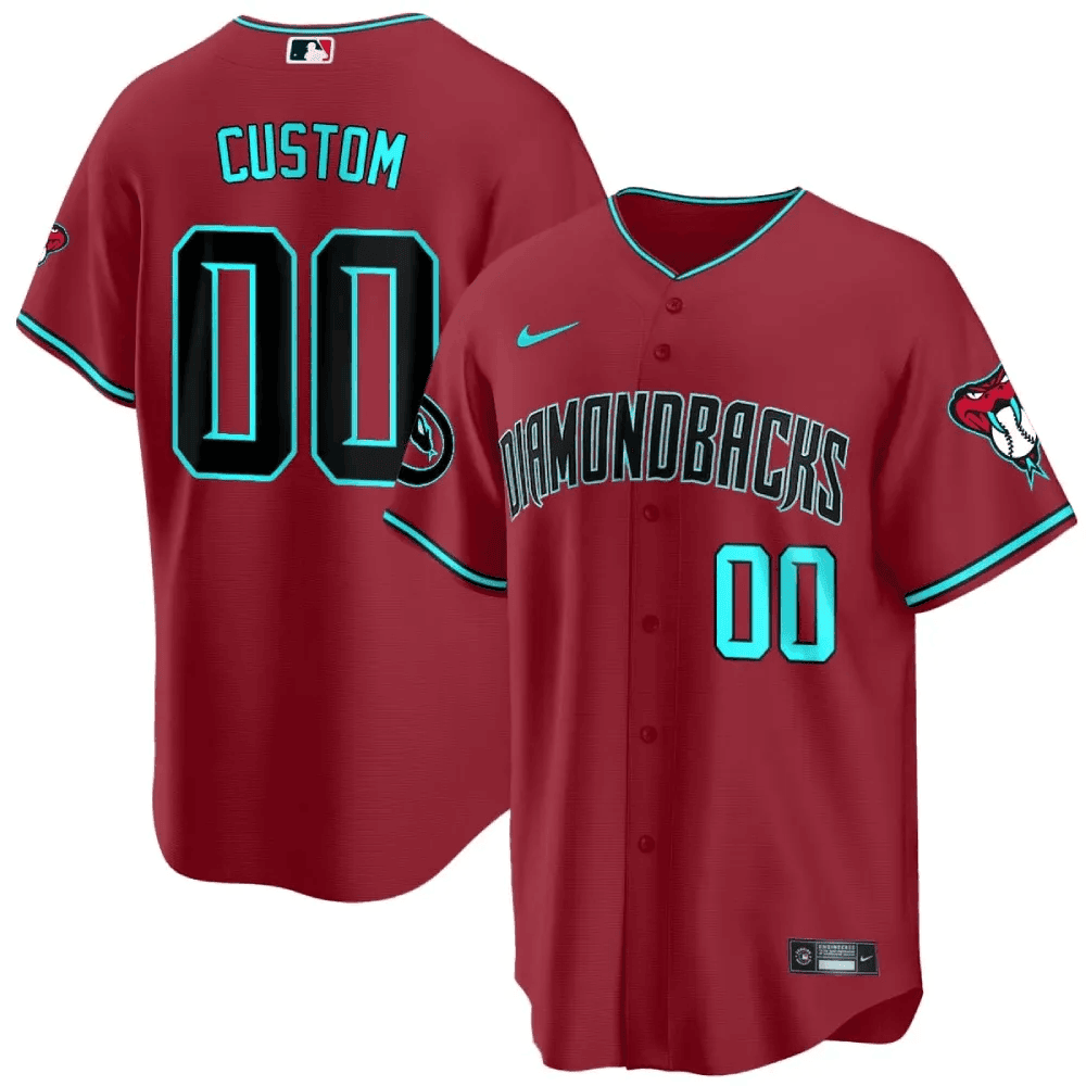 Arizona Diamondbacks 2024 Cool Base Custom Red Alternate Jersey - All Stitched