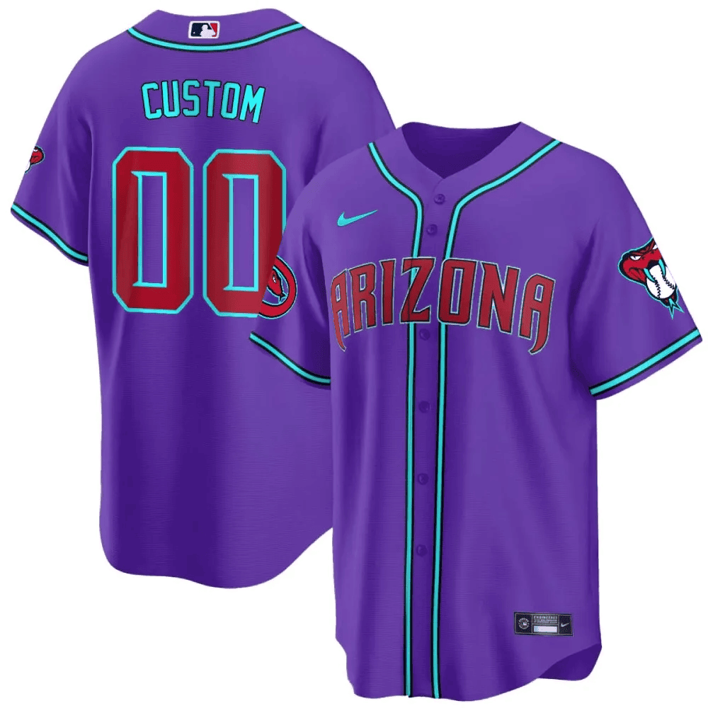 Arizona Diamondbacks 2024 Cool Base Custom V2 Purple Arizona Jersey - All Stitched
