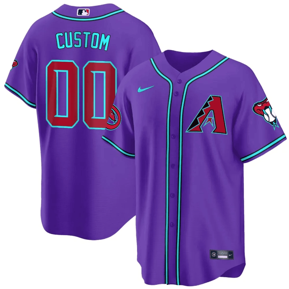 Arizona Diamondbacks 2024 Cool Base Custom V2 Purple Jersey - All Stitched