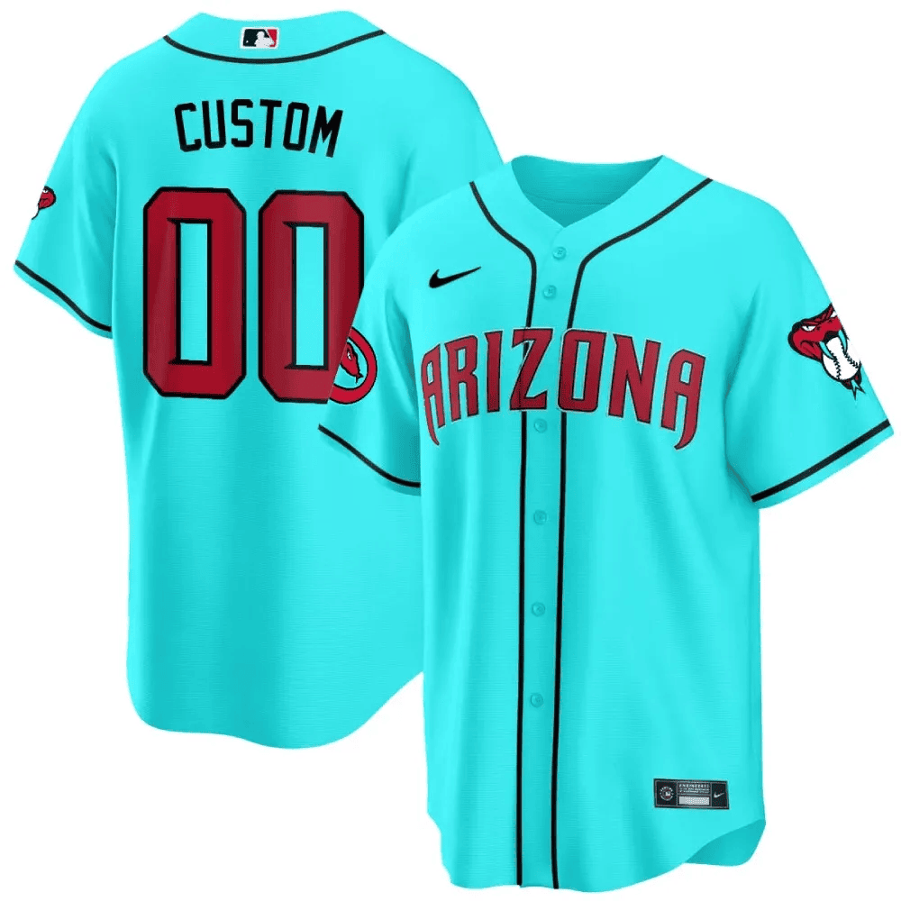Arizona Diamondbacks 2024 Cool Base Custom V2 Teal Arizona Jersey - All Stitched