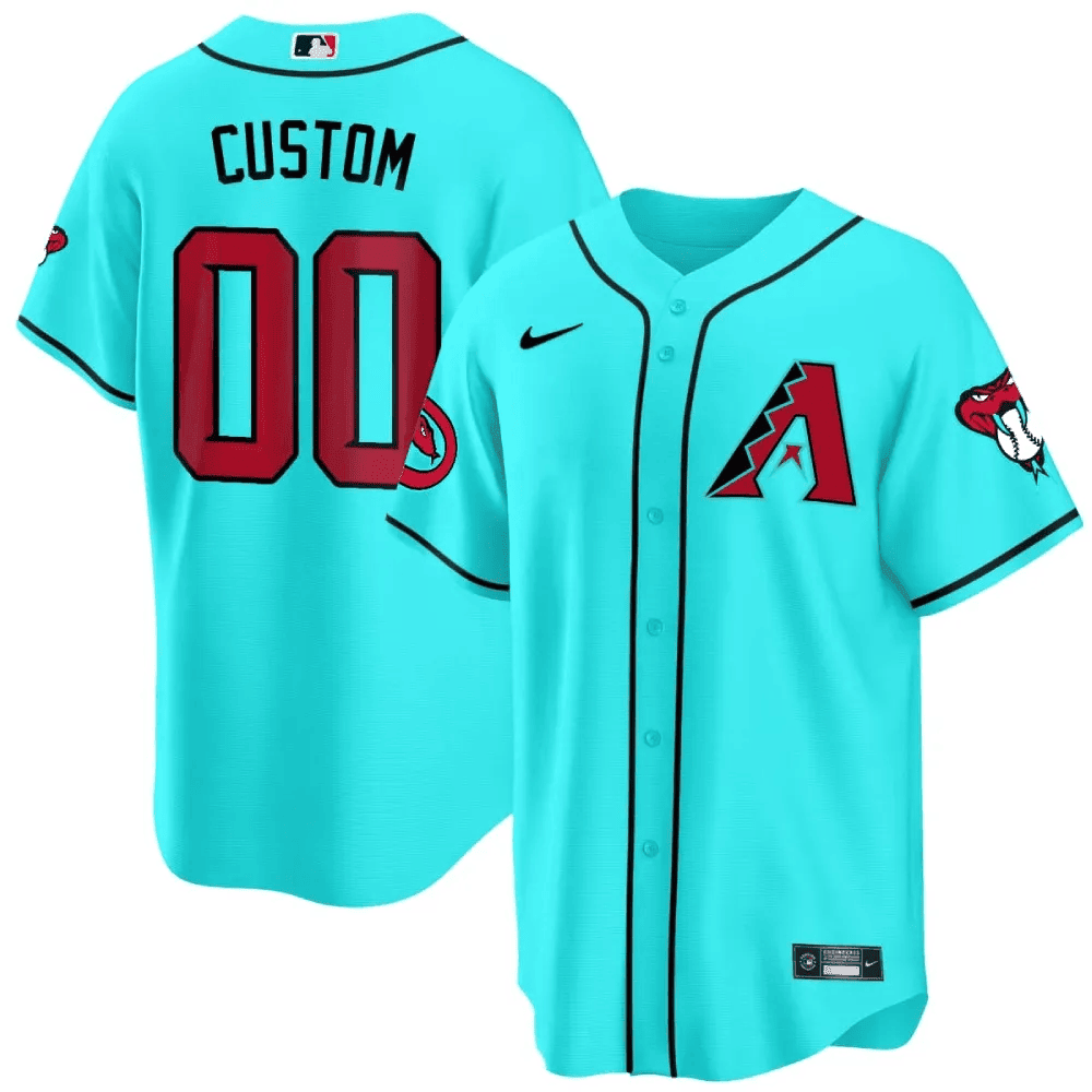 Arizona Diamondbacks 2024 Cool Base Custom V2 Teal Jersey - All Stitched