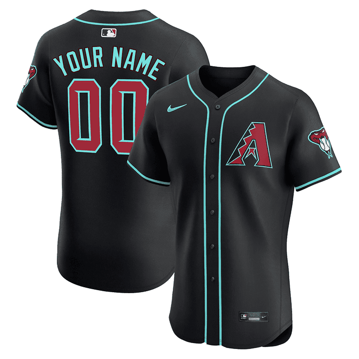 Arizona Diamondbacks 2024 Flex Base Custom Black Alternate Jersey - All Stitched