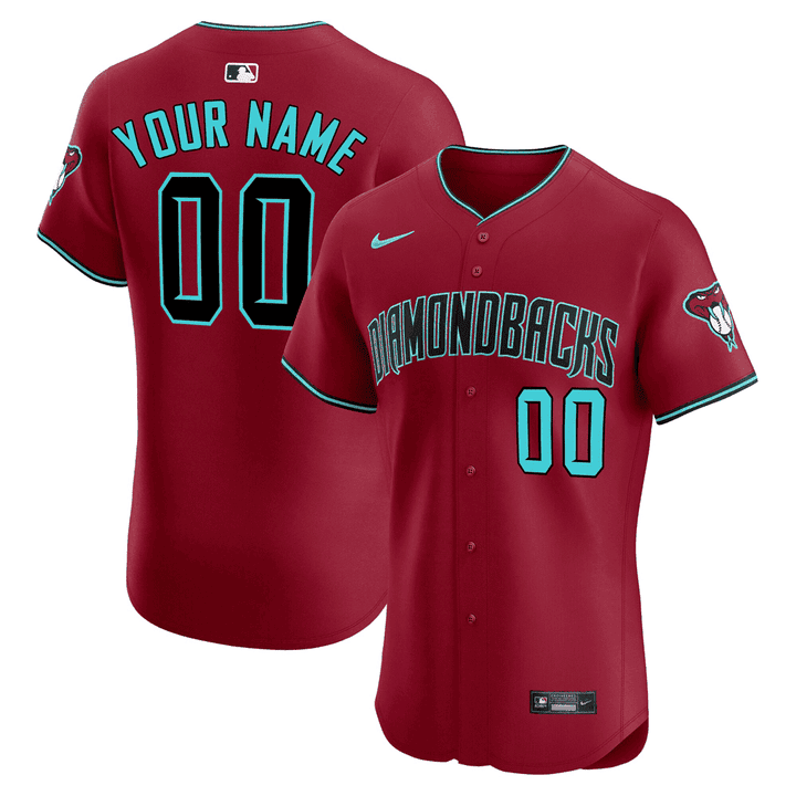 Arizona Diamondbacks 2024 Flex Base Custom Red Alternate Jersey - All Stitched