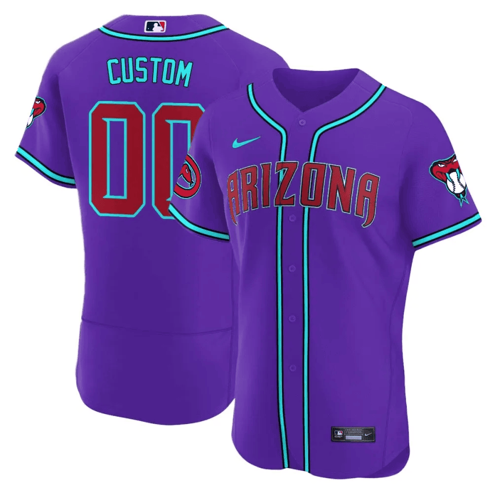 Arizona Diamondbacks 2024 Flex Base Custom V2 Purple Arizona Jersey - All Stitched