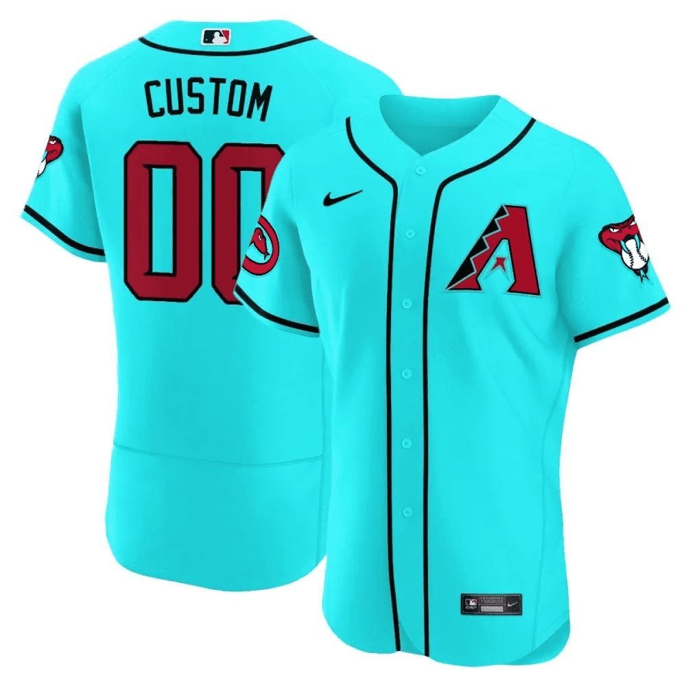 Arizona Diamondbacks 2024 Flex Base Custom V2 Teal Jersey - All Stitched