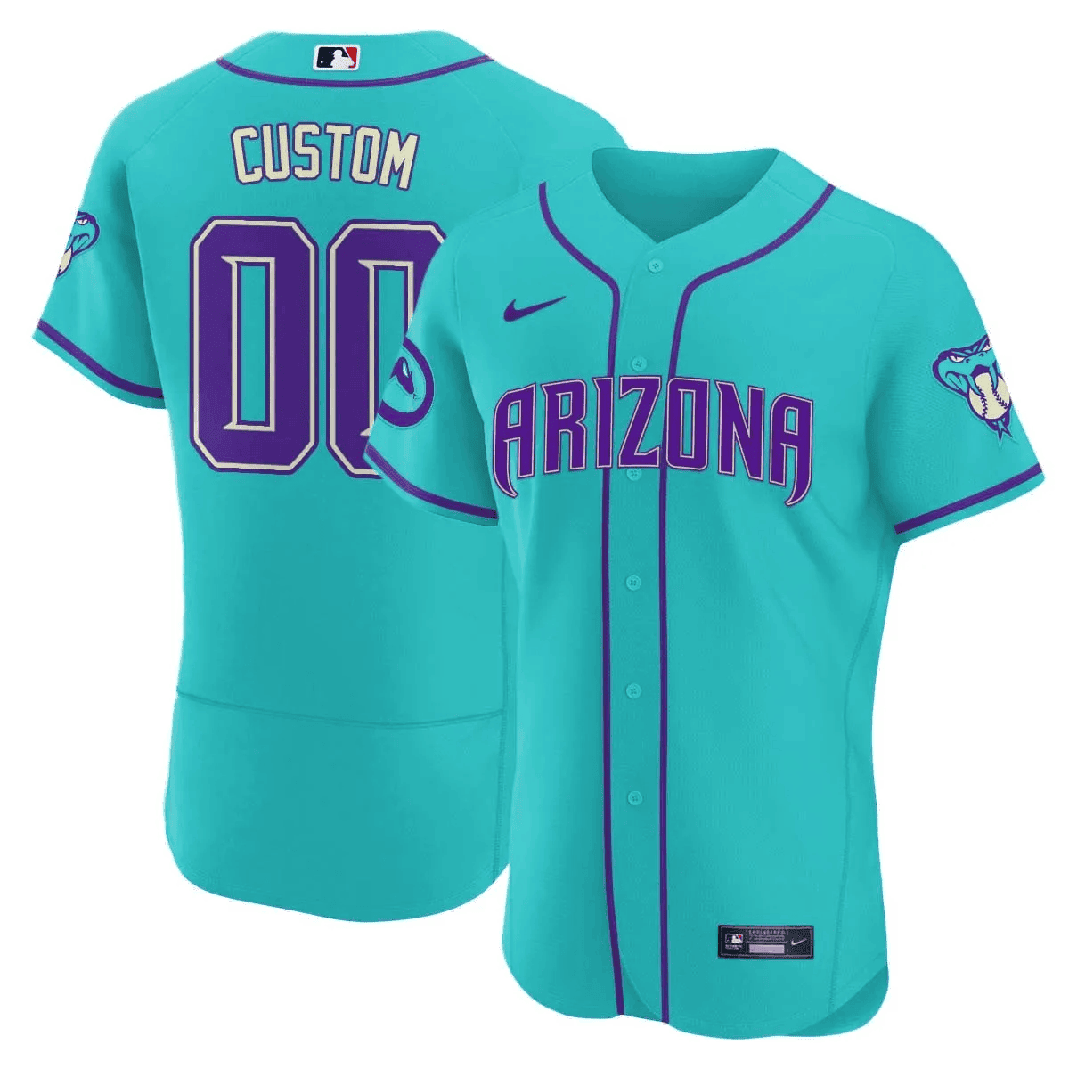 Arizona Diamondbacks 2024 Teal Purple Custom Flex Arizona Jersey - All Stitched